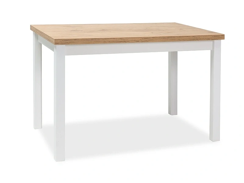 Jedálenský stôl ADAM 120x68 dub lancelot/biela mat