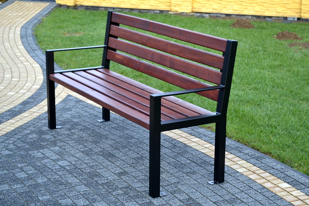 Parková lavička LUX s opierkami 150 cm