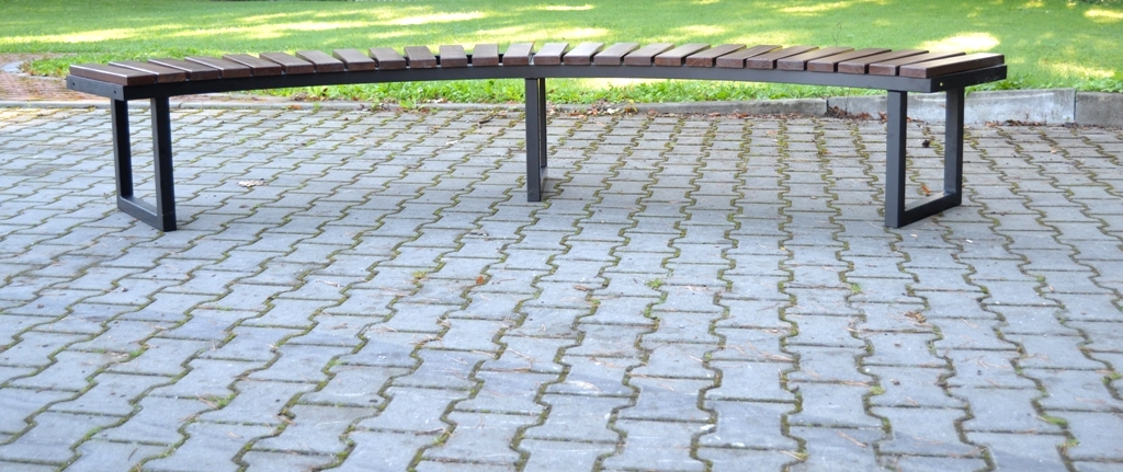 Parková štvrťkruhová lavička LUK II W219