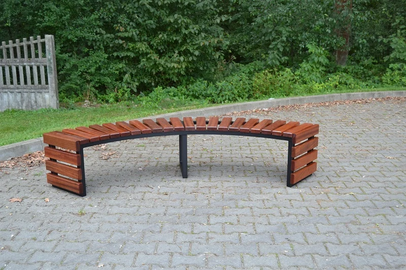 Parková štvrťkruhová lavička LUK IV W242