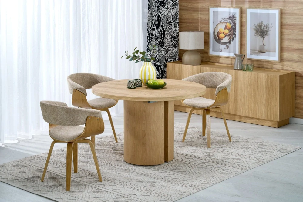 GARIBALDI 120-200 rozkladací jedálenský stôl, dub prírodný matný