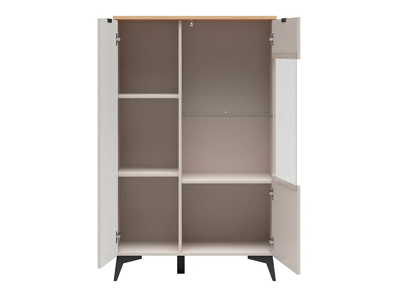 Vitrína Velton REG1D1W/B kašmír/dub artisan