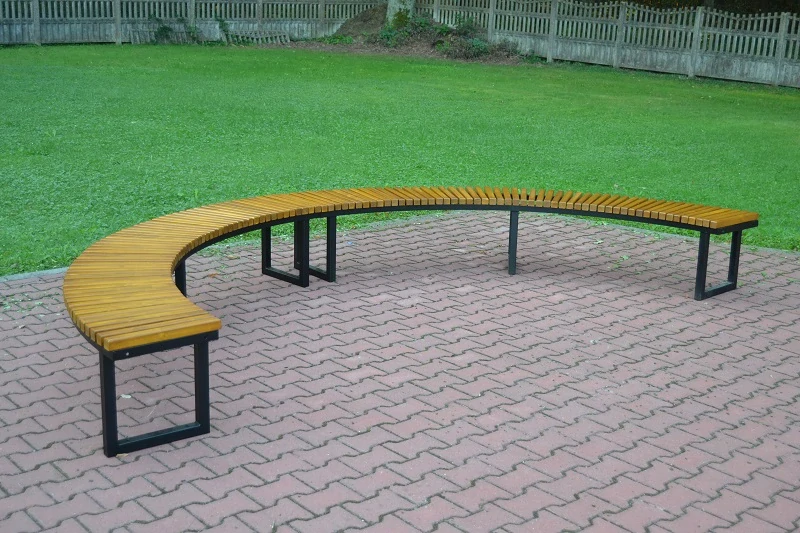 Parková štvrťkruhová lavička LUK W176