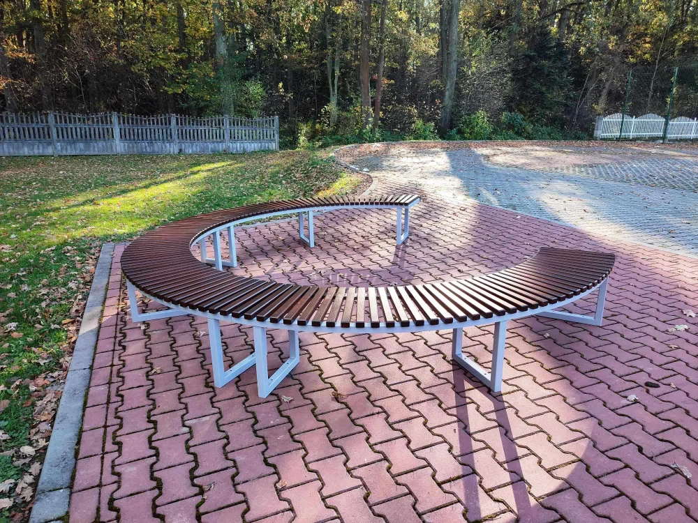 Parková štvrťkruhová lavička LUK III