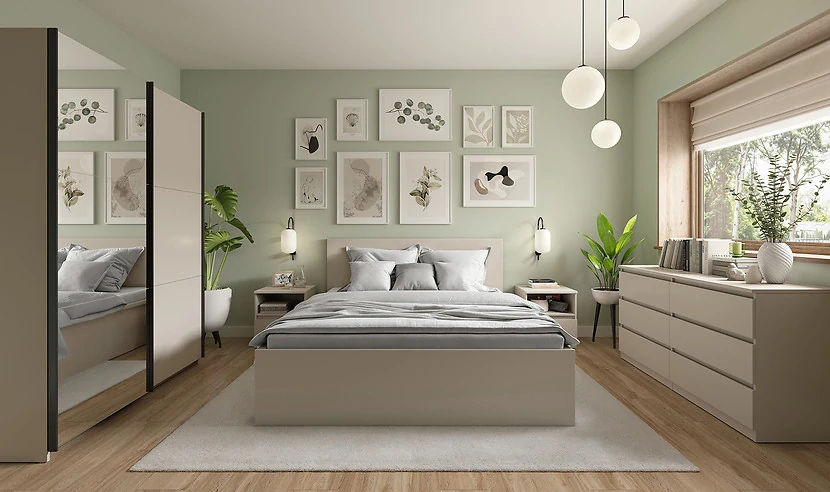 Posteľ 120 cm s roštom Tetrix LOZ/120/B kašmír