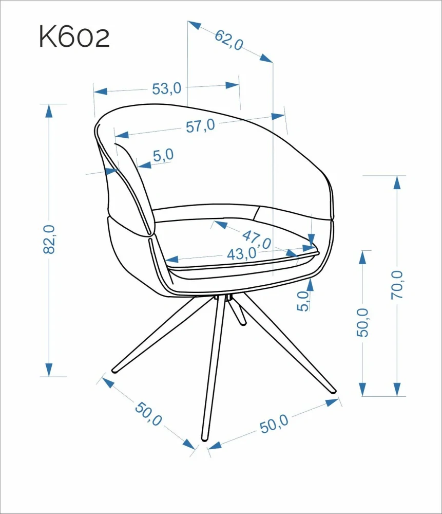 K602 jedálenská stolička, hnedá