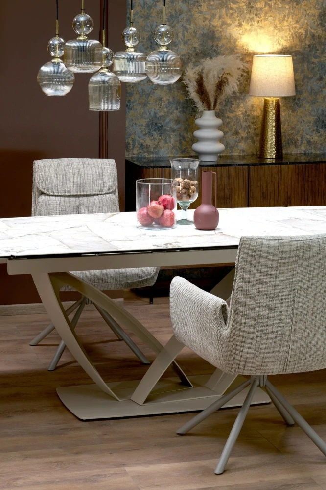 BENJAMIN 160-240 rozkladací jedálenský stôl, béžový / kašmír