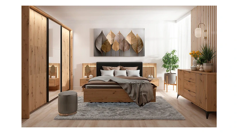 Posteľ 160 cm Lamea LOZ/160/B2 dub artisan