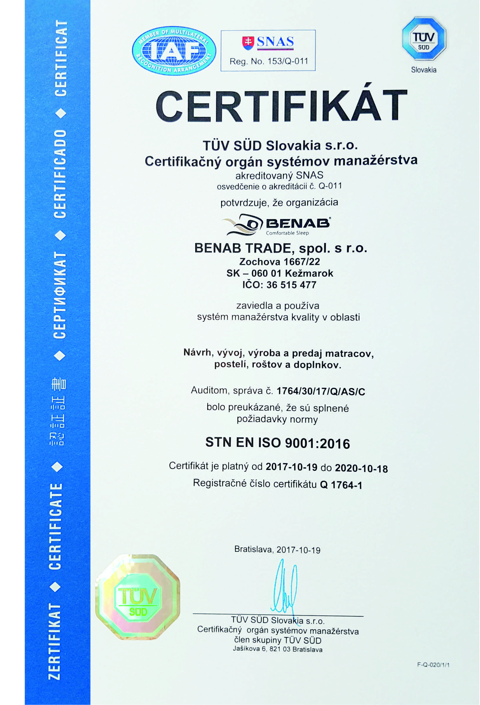 Matrac Benab Medical Classic S1 80x200 cm