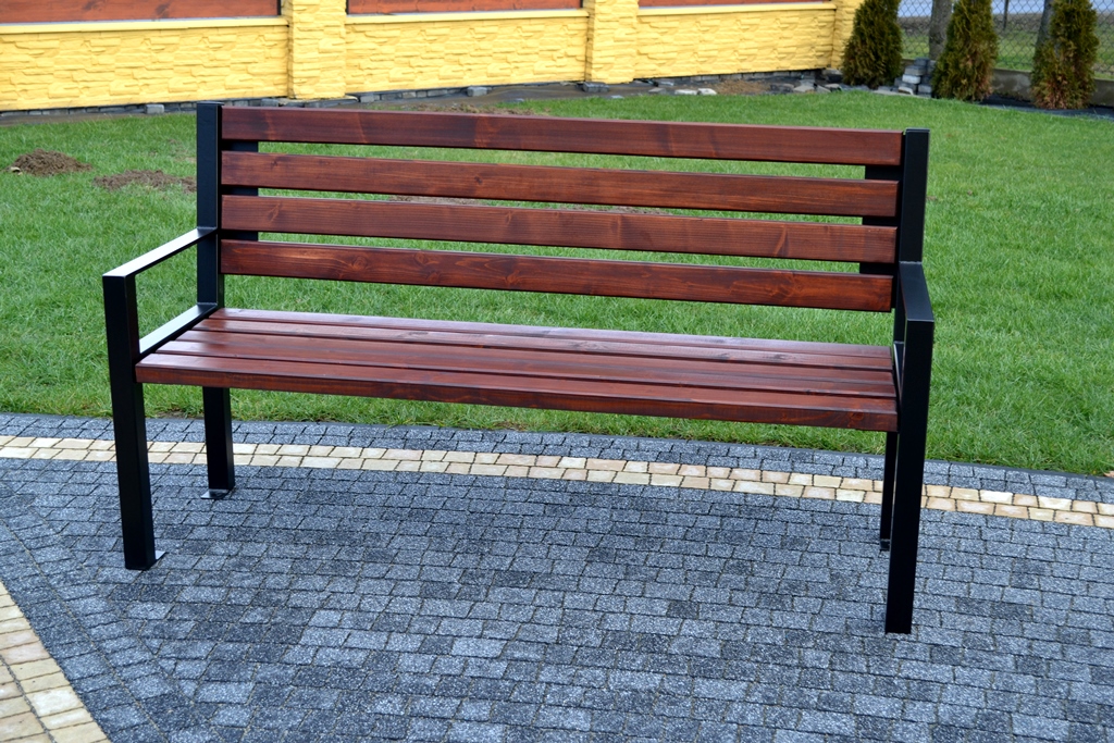 Parková lavička LUX s opierkami 150 cm