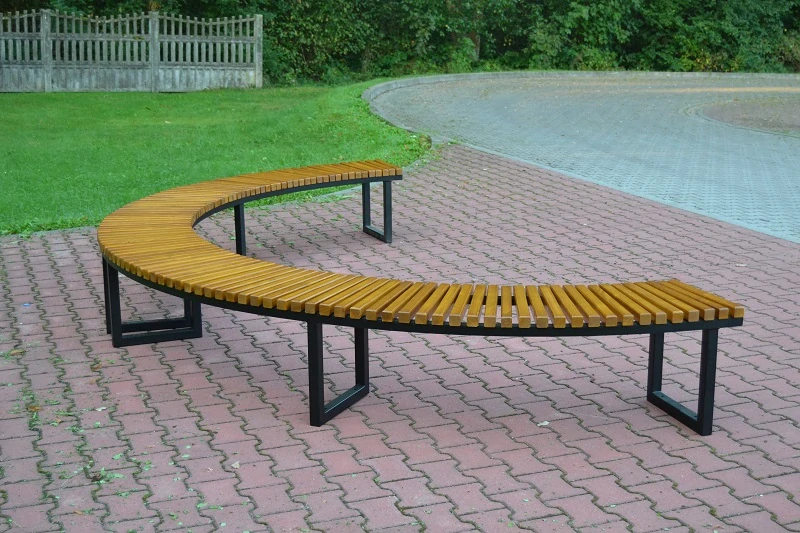 Parková štvrťkruhová lavička LUK W176