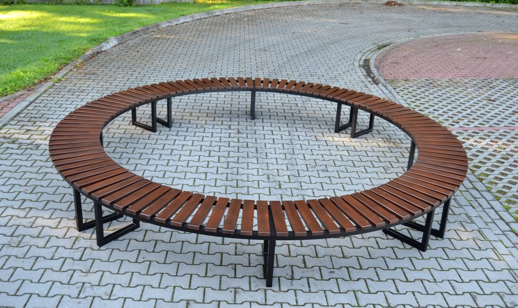 Parková štvrťkruhová lavička LUK II W219