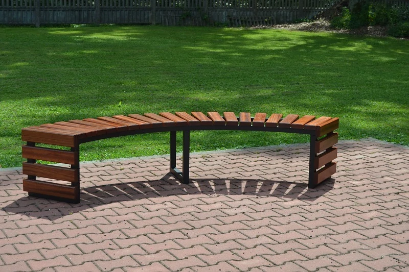 Parková štvrťkruhová lavička LUK IV W242