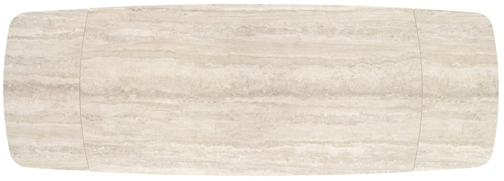 VITRUS 180-260 rozkladací jedálenský stôl, svetlý travertín / čierny