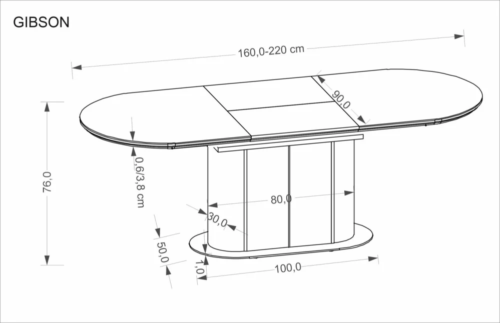 GIBSON 160-220 rozkladací jedálenský stôl, biely mramor / orech / zlatá