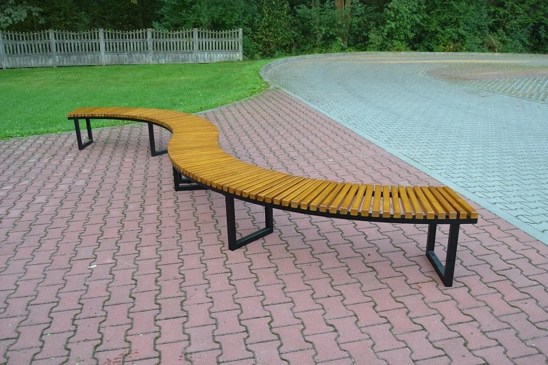 Parková štvrťkruhová lavička LUK W176