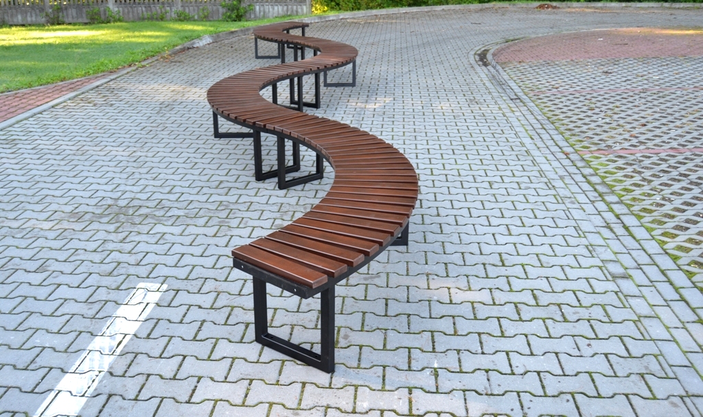 Parková štvrťkruhová lavička LUK II W219