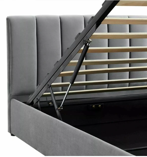 MONTREAL VELVET posteľ 160X200 SIVÁ FARBA. 192