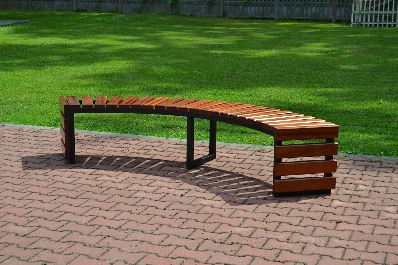 Parková štvrťkruhová lavička LUK IV W242