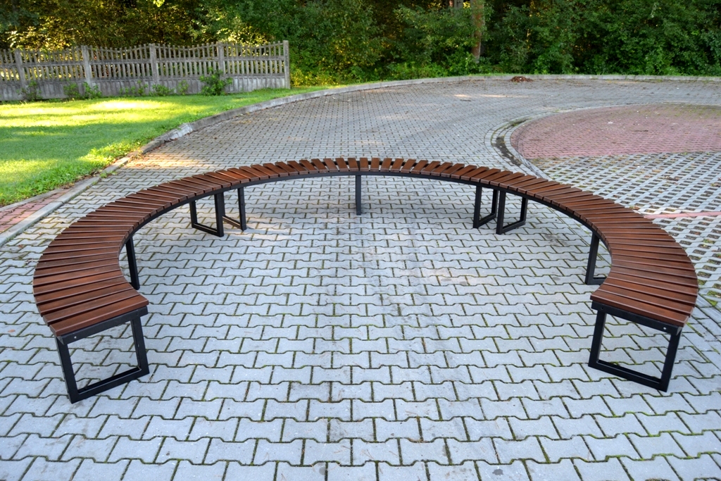 Parková štvrťkruhová lavička LUK II W219