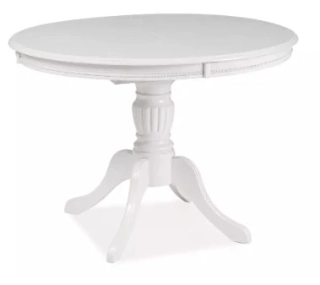 OLIVIA stôl jedálenský r.106x106(141)cm, biela