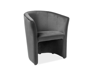 Čalúnené kreslo TM-1 VELVET šedá