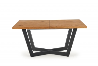 MASSIVE rozkladací stôl 160-250x90x77 cm svetlý dub/čierny