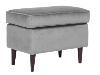 Taburet RON VELVET šedá BLUVEL 14 / WENGE