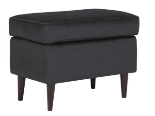 Taburet RON VELVET čierny BLUVEL 19 / WENGE