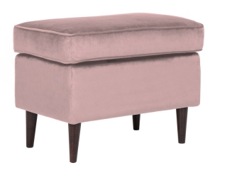 Taburet RON VELVET antická ružová BLUVEL 52 / WENGE