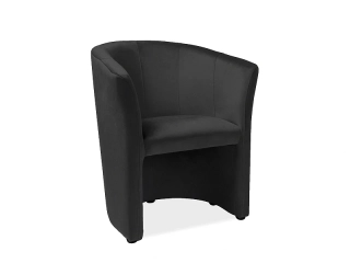 Kreslo TM-1 VELVET čierna BLUVEL 19/ WENGE