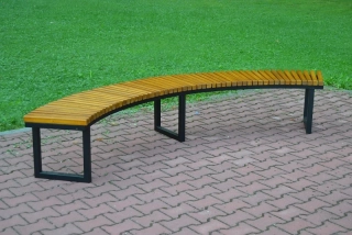 Parková štvrťkruhová lavička LUK W176