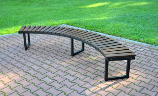 Parková štvrťkruhová lavička LUK II W219