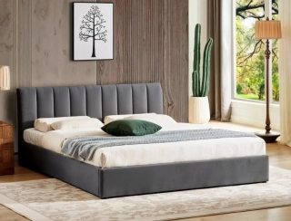 MONTREAL VELVET posteľ 160X200 SIVÁ FARBA. 192