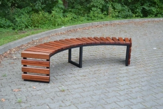 Parková štvrťkruhová lavička LUK IV W242