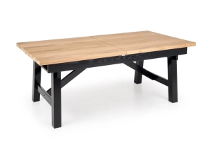 FIESTA jedálenský stôl rozkladací 200-280cm , dub prírodný / čierny