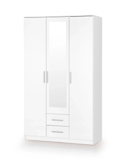 LIMA S-3 skriňa, biela/zrkadlo