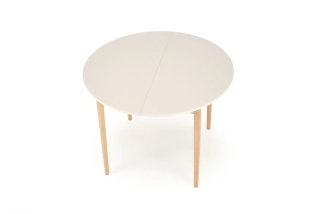 PIVOT jedálenský stôl rozkladací 102-142x102x75, kašmír/ prírodný