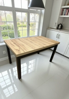 PRESTO jedálenský stôl, dub wotan / ČIERNA 140(218)X80 - NA SKLADE! 