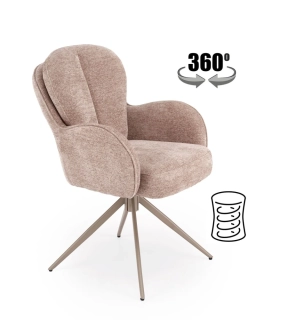 K592 CS jedálenská stolička, tm. béžová/kašmír