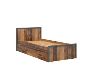 Posteľ Weston 90 cm LOZ/90 so zásuvkou borovica old style