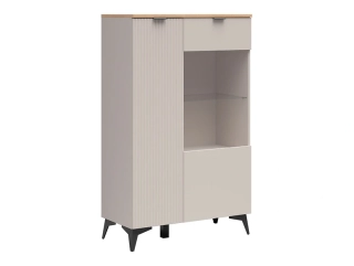 Vitrína Velton REG1D1W/B kašmír/dub artisan