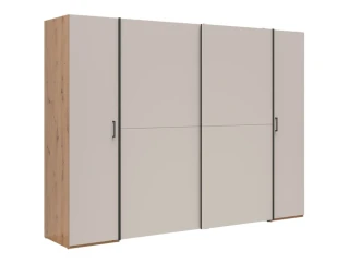 Skriňa HINTON SZF4D dub artisan/textil/kašmír